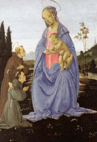 Fra Filippo Lippi Madonna with Child, St Anthony of Padua and a Friar before 1480 china oil painting image